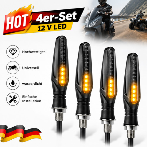Universal leds motorrad - 4x, 12